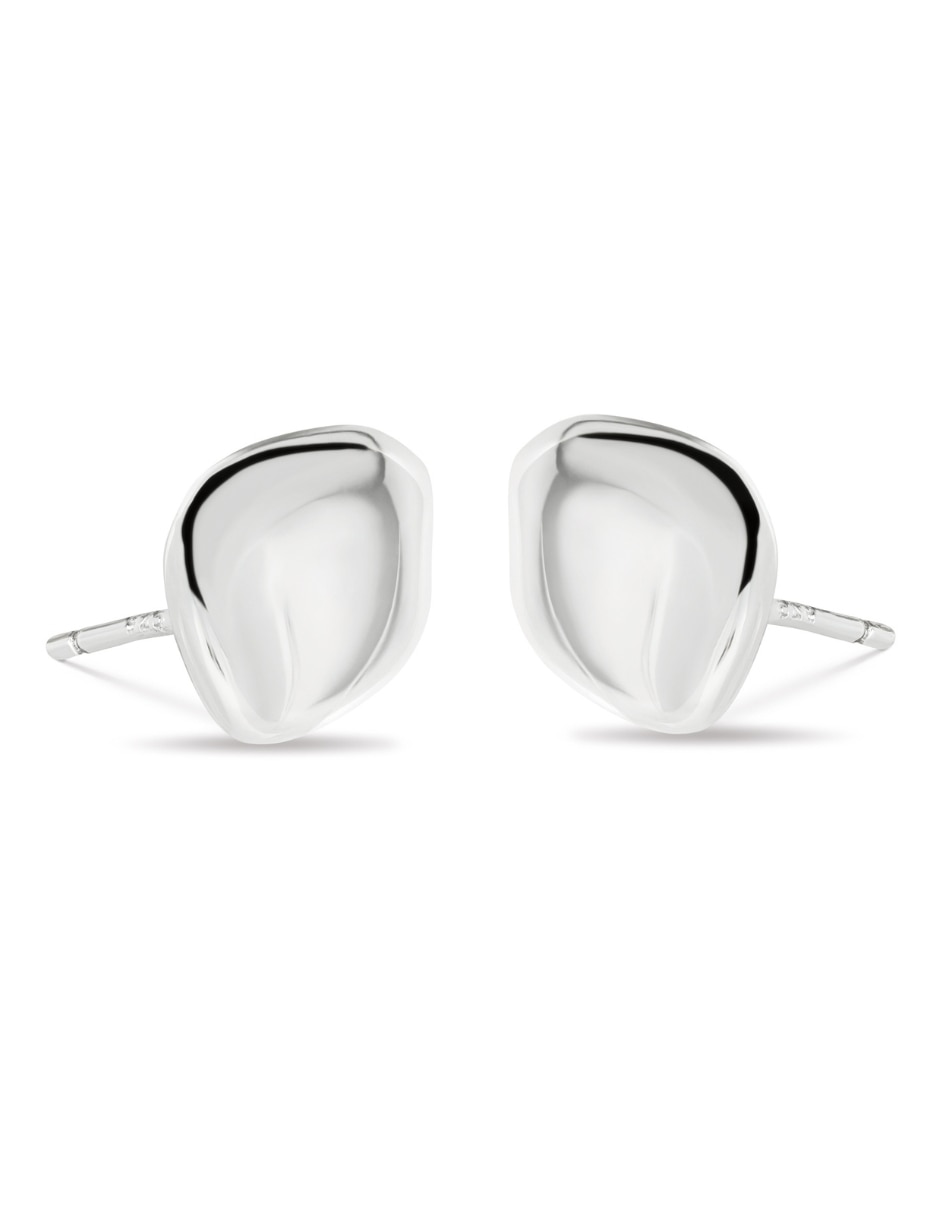 Broqueles circulares Calvin Klein Minimal Pebble de plata P 925 con acabado pulido 3