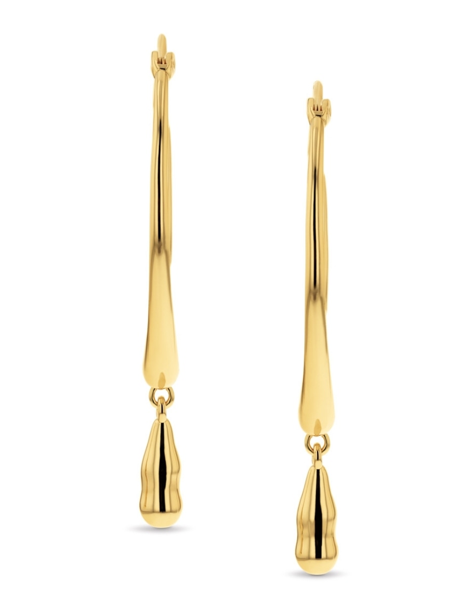 Aretes circulares Calvin Klein Liquid Chain de plata P 925 con acabado baño de oro
