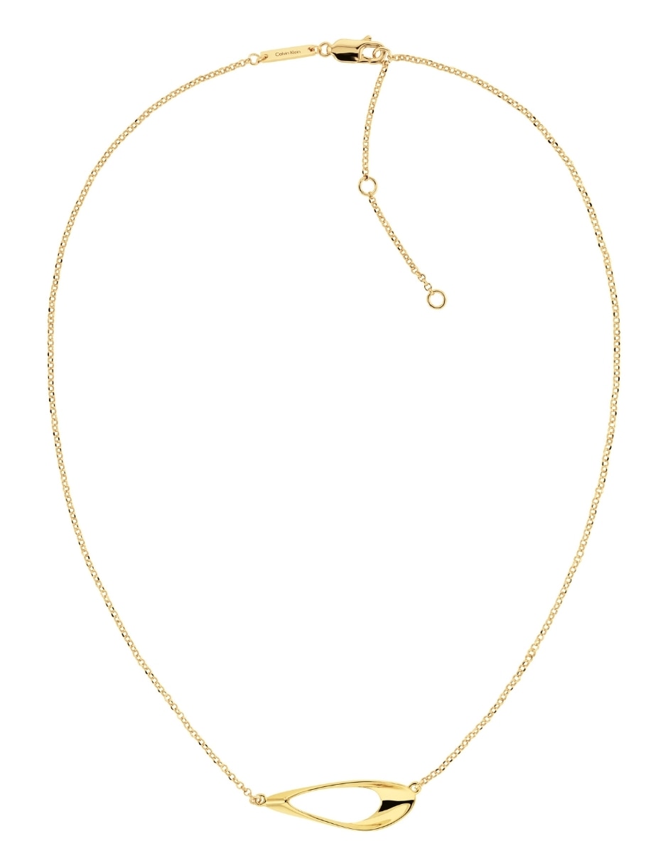 Collar con dije Sculpted Triangle de plata P 925 y Oro 14 K