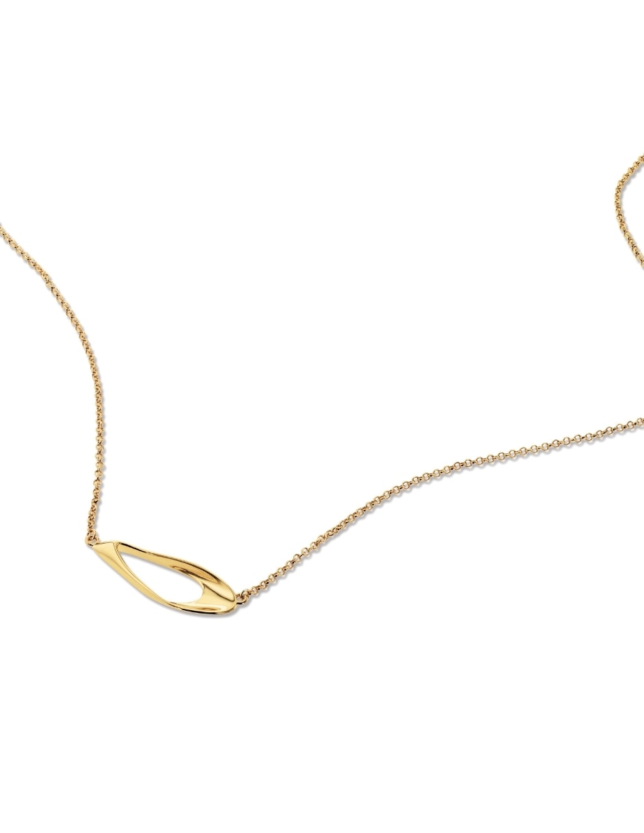 Collar con dije Calvin Klein Sculpted Triangle de plata P 925 y Oro 14 K