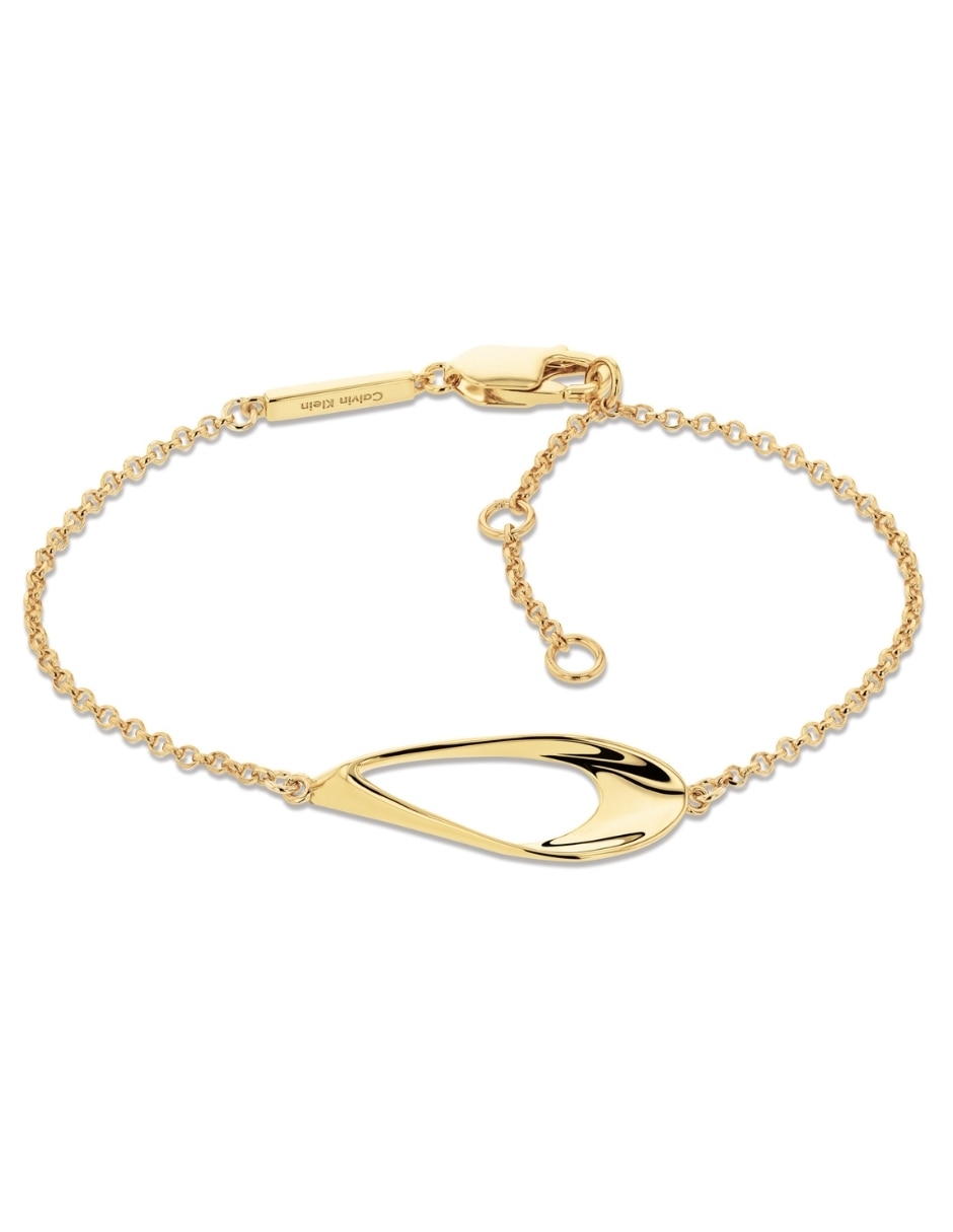 Pulsera de plata P 925 y oro 14 K Sculpted Triangle acabado baño de oro Pulsera de plata P 925 y oro 14 K Sculpted Triangle acabado baño de oro