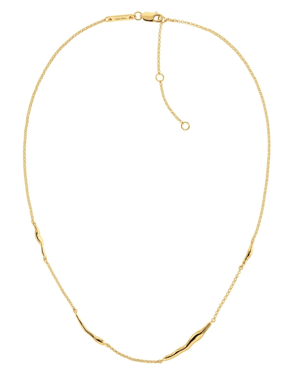 Collar Liquid Chain de plata P 925 con acabado baño de oro