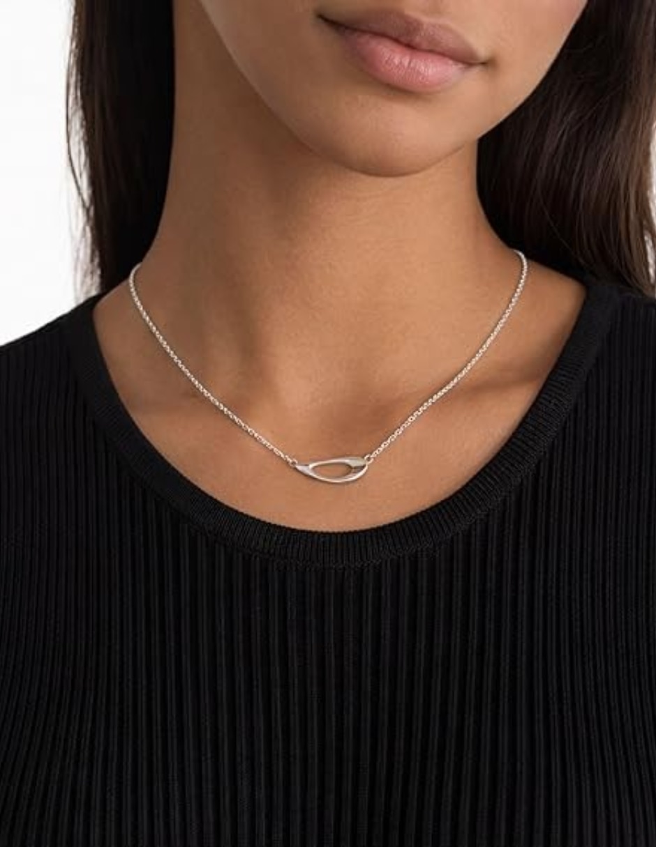 Collar con dije Calvin Klein Sculpted Triangle de plata P 925 4