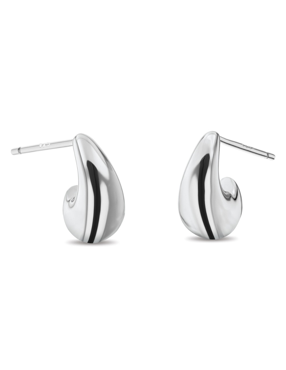 Aretes de gota Teardrop de plata P 925 con acabado pulido 4