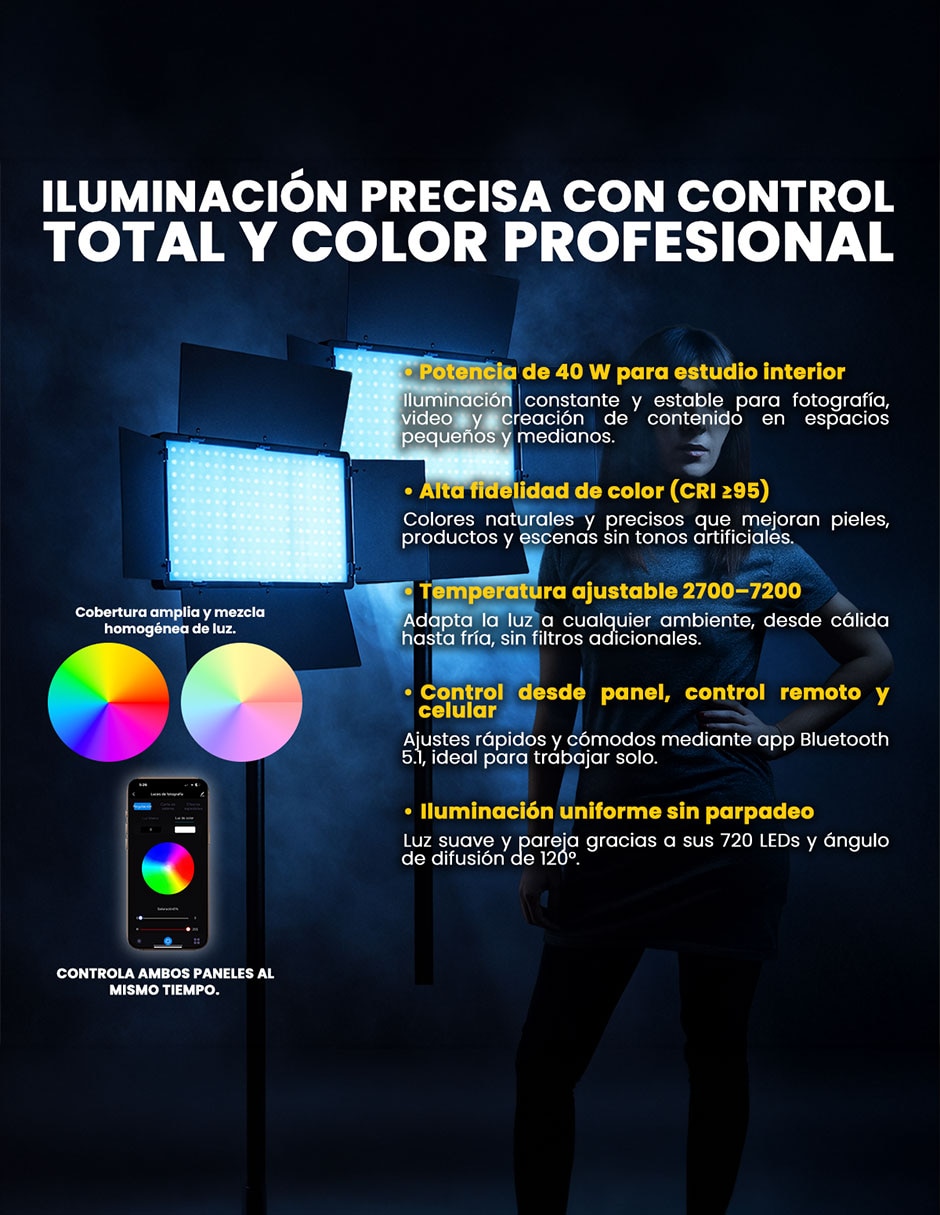 Lámpara para fotografía Livlux G800