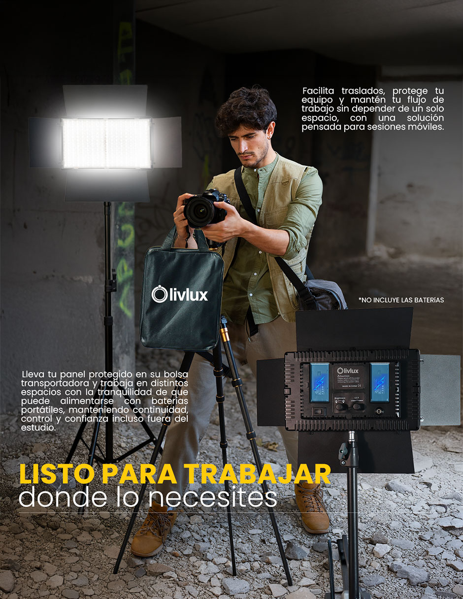 Lámpara para fotografía Livlux G800