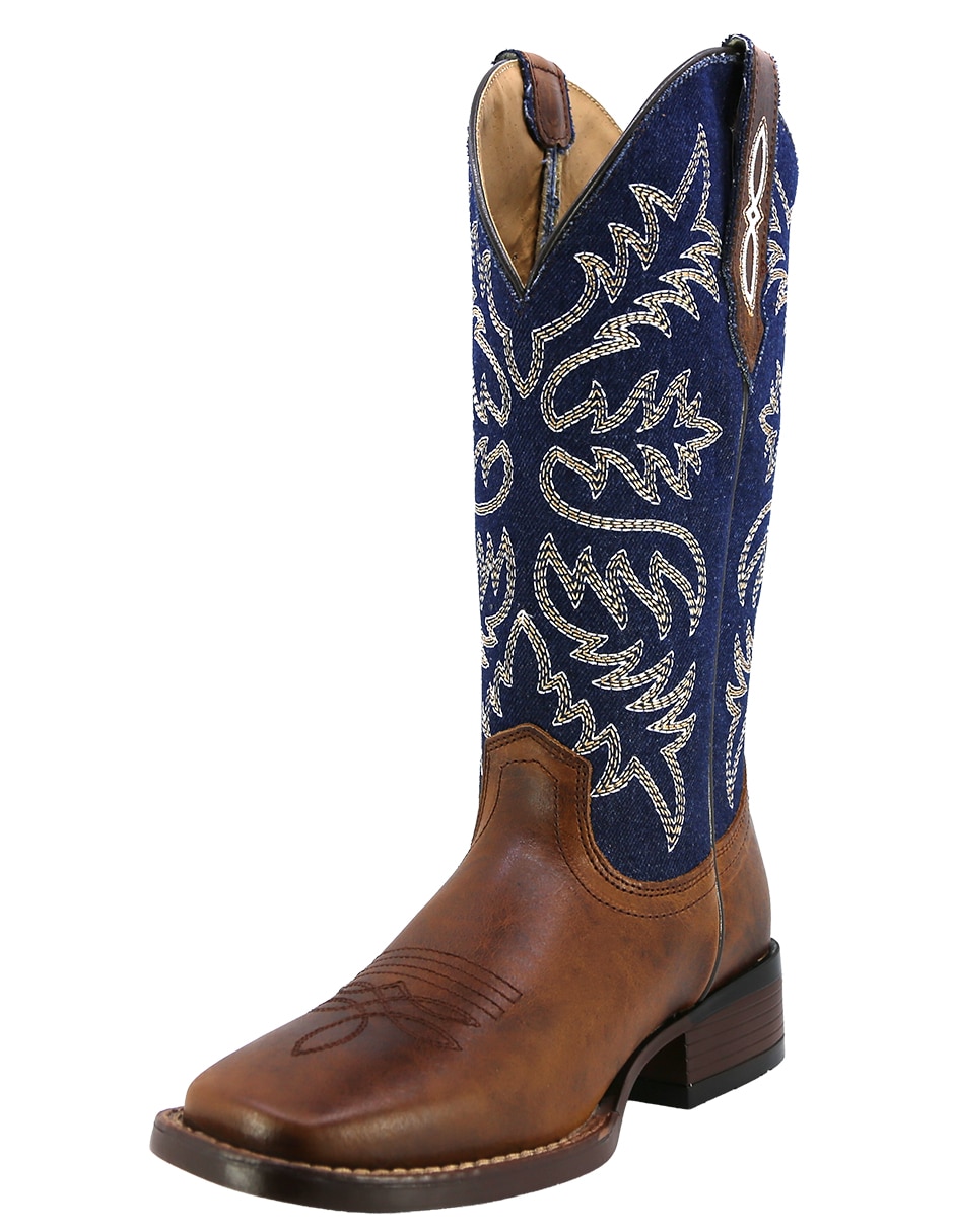 Bota cowboy abajo de la rodilla Texaban de piel para mujer