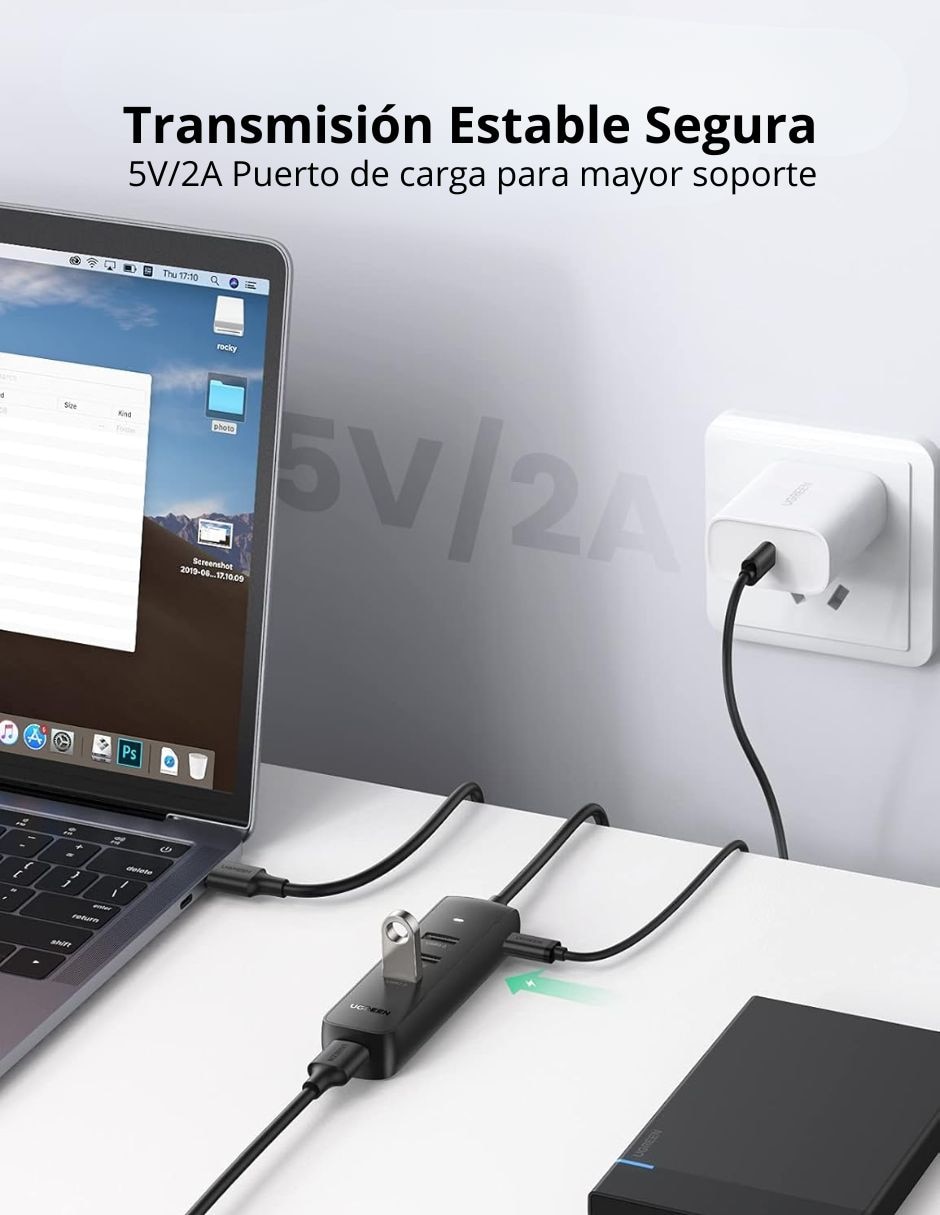 Hub USB 3.0 Ugreen CM416 de 4 puertos