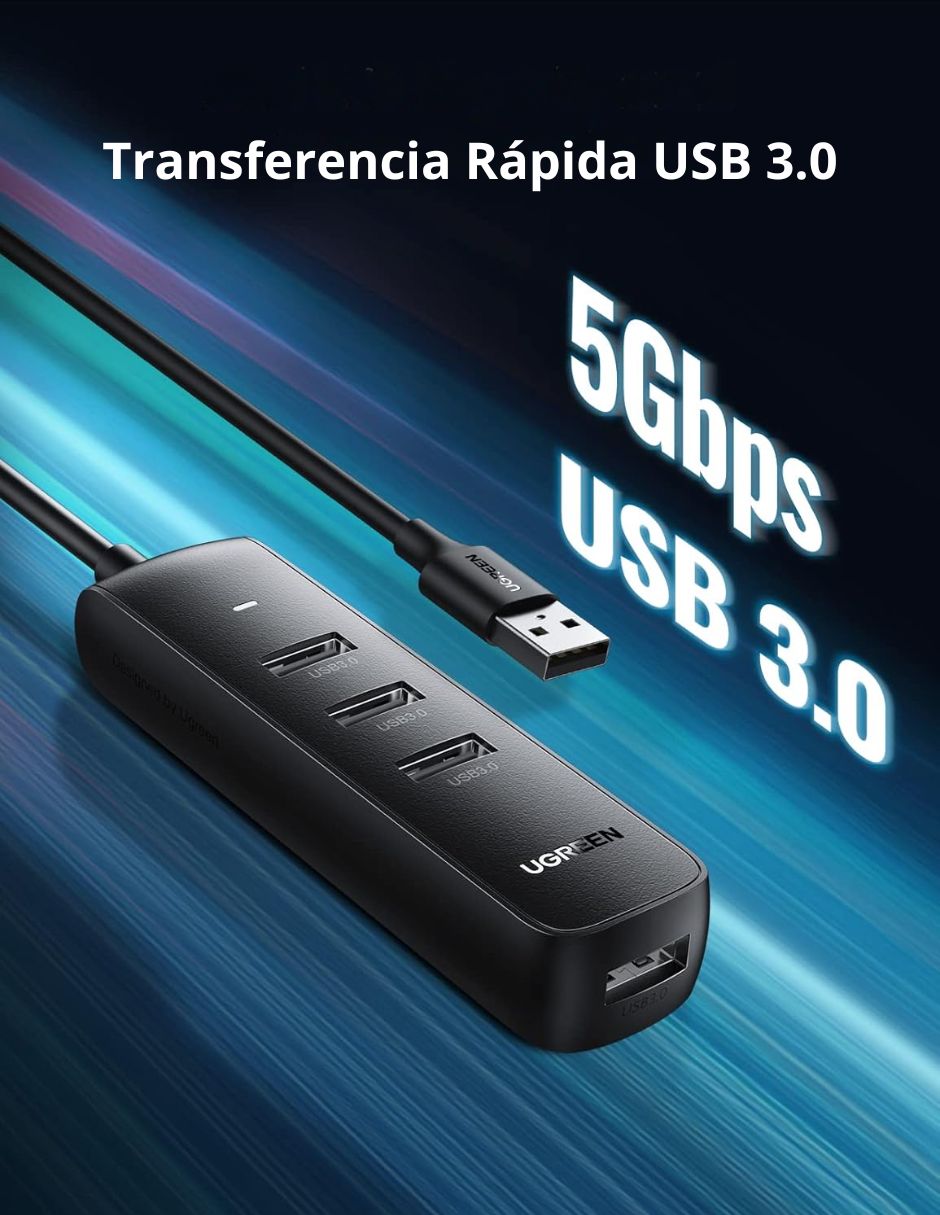 Hub USB 3.0 Ugreen CM416 de 4 puertos