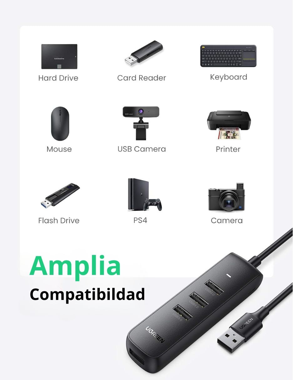 Hub USB 3.0 Ugreen CM416 de 4 puertos