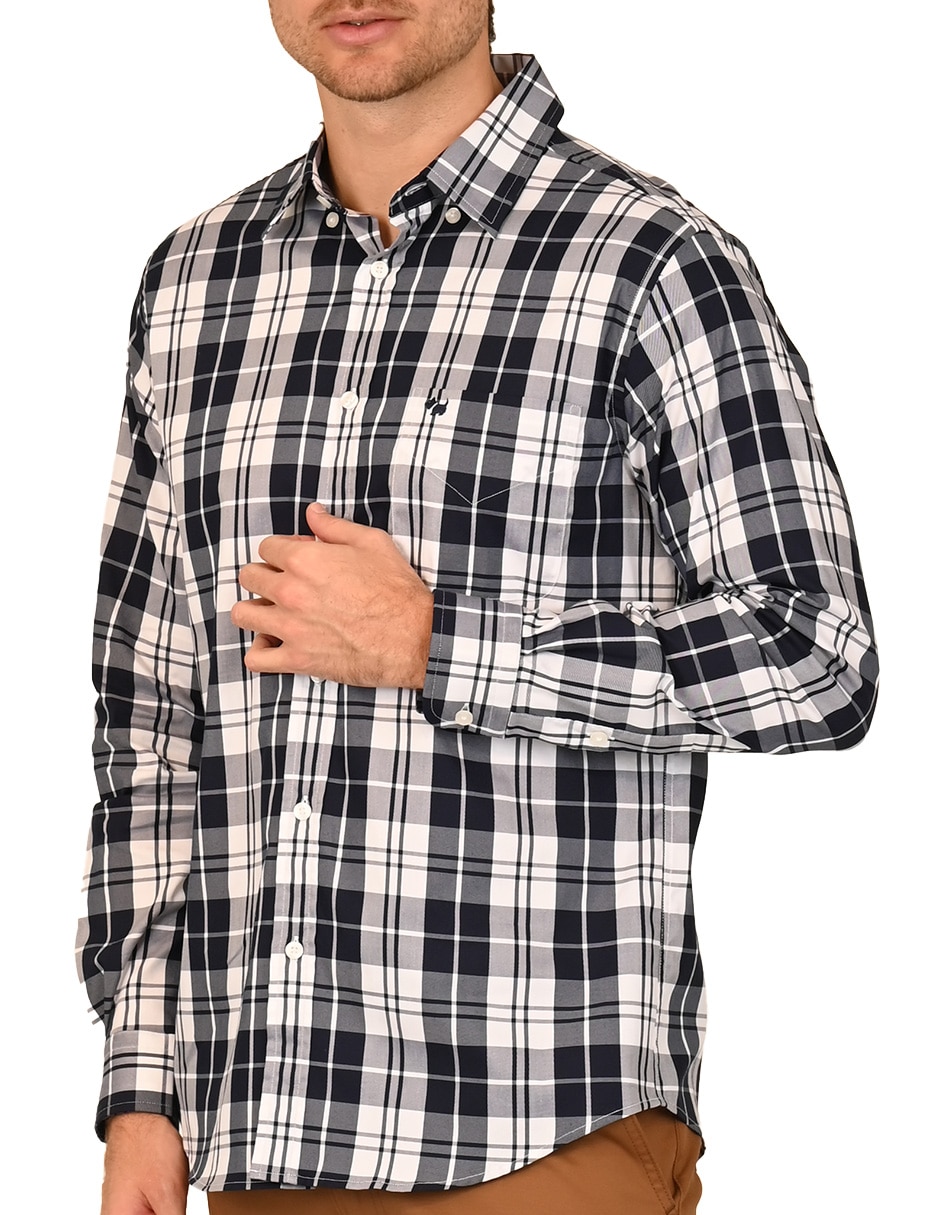 Camisa casual de algodón manga larga para hombre 4
