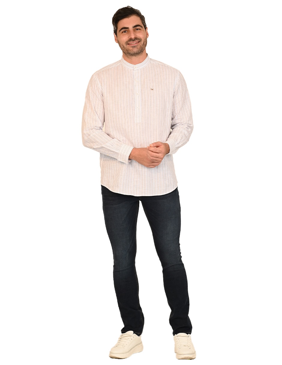 Camisa casual manga larga para hombre 2