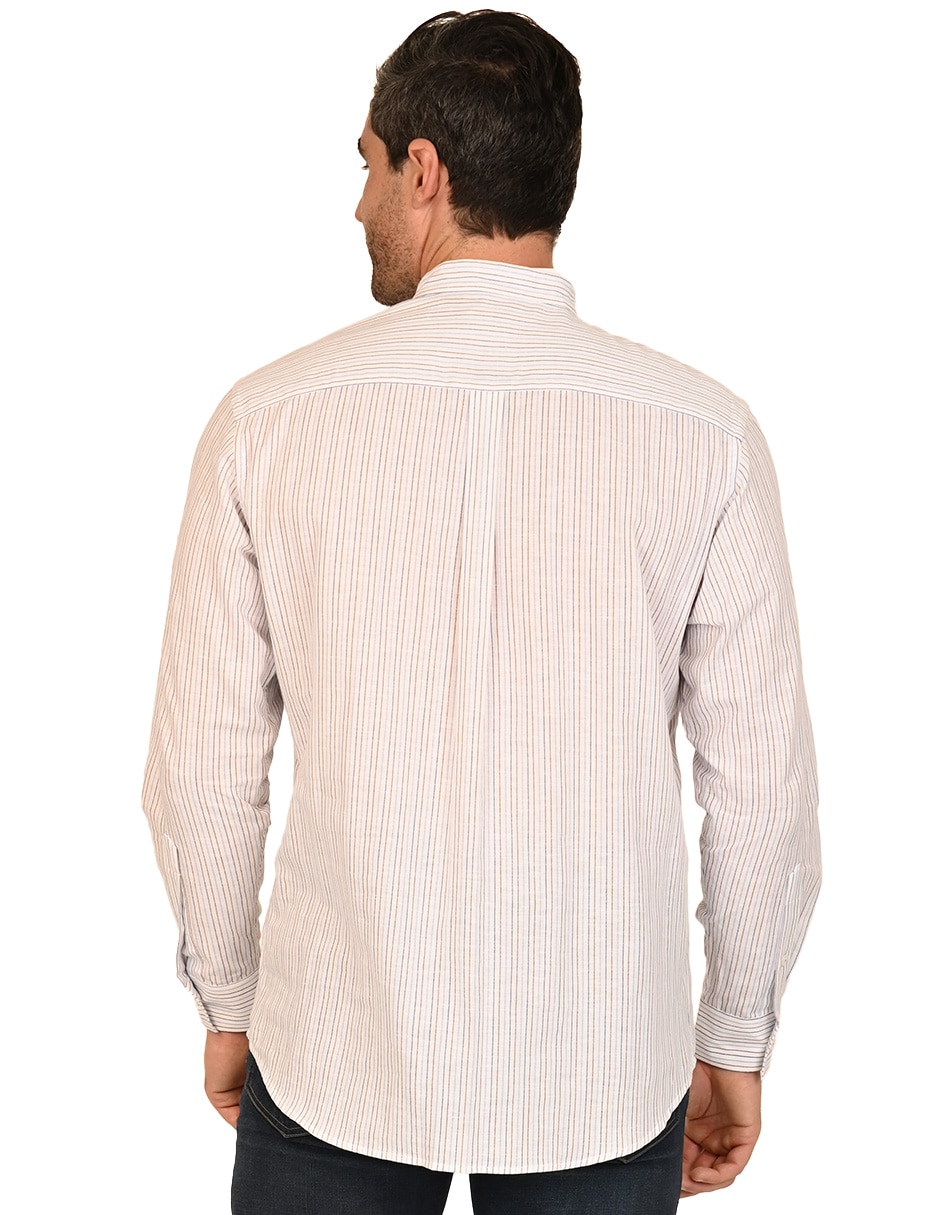 Camisa casual manga larga para hombre 4