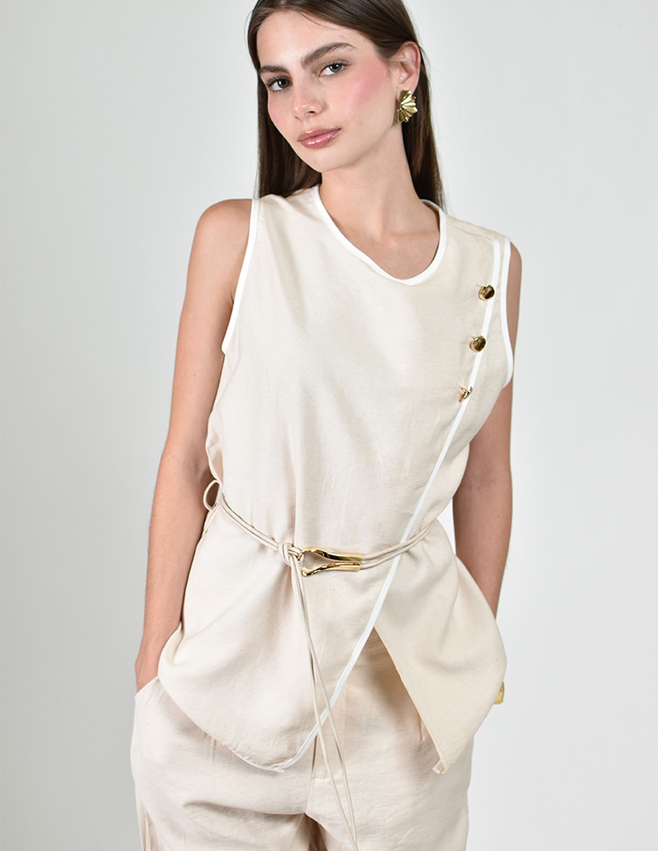 Conjunto pantalón casual roman fashion para mujer