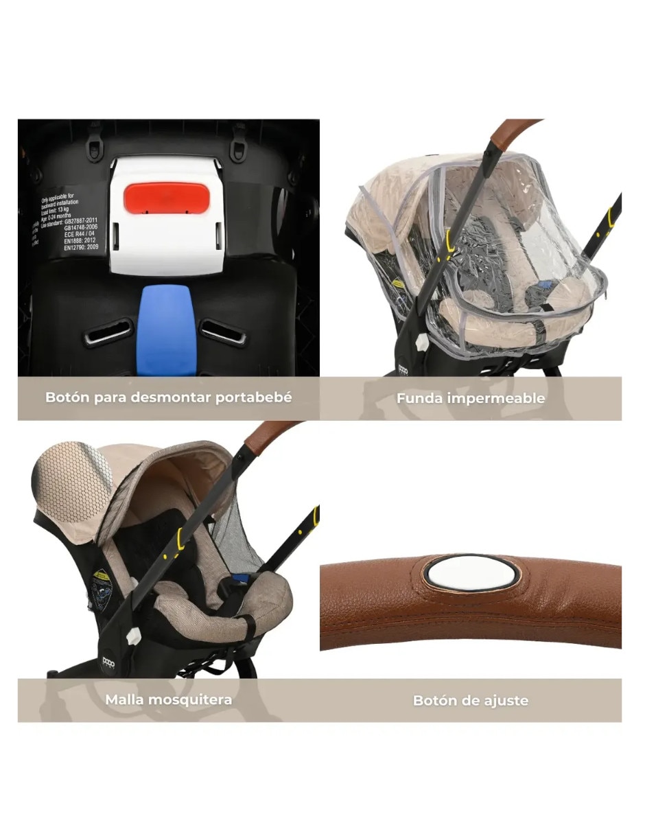 Carriola travel system Volpe Dodo Baby plegable