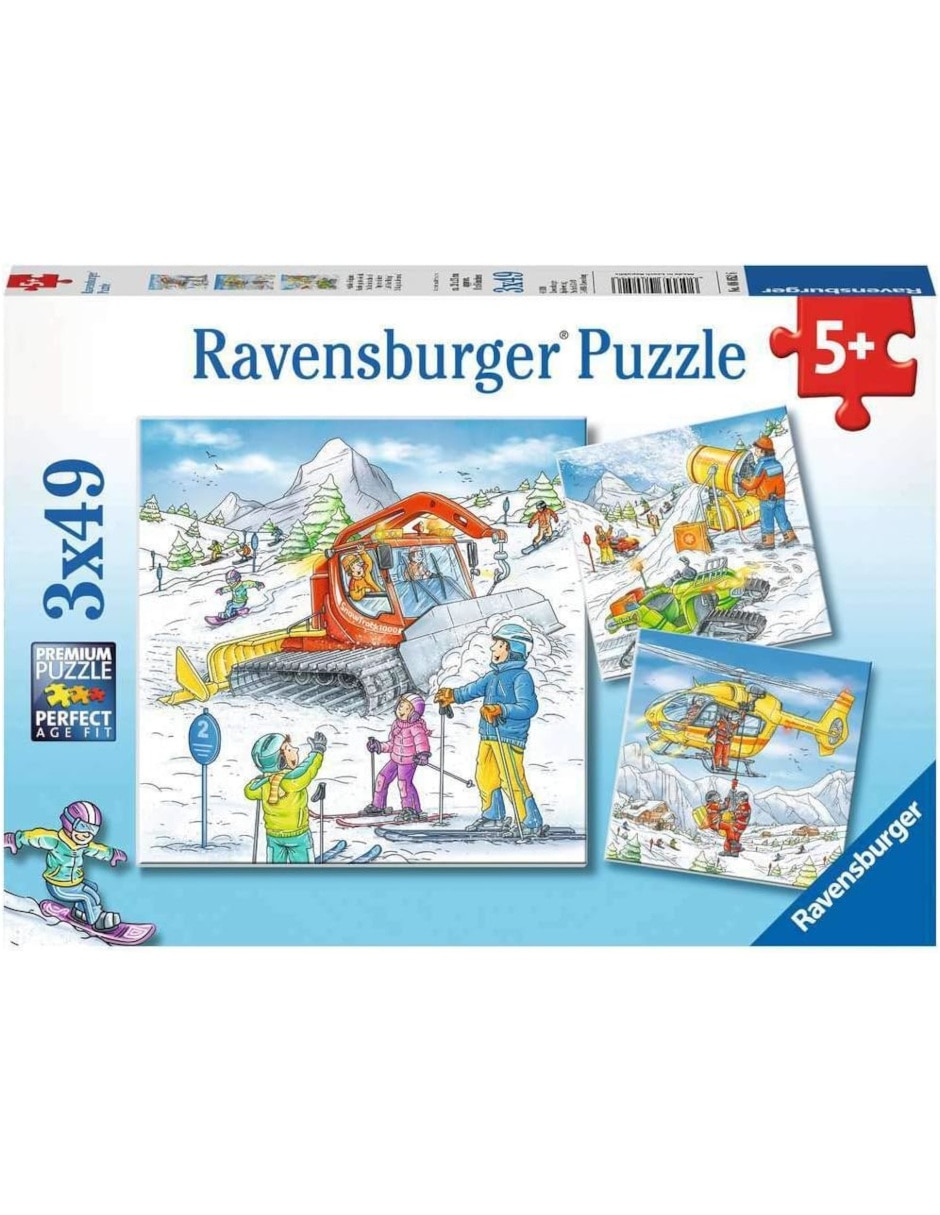 RAVENSBURGER Rompecabezas caricaturas Vamos a esquiar Ravensburger 147 piezas