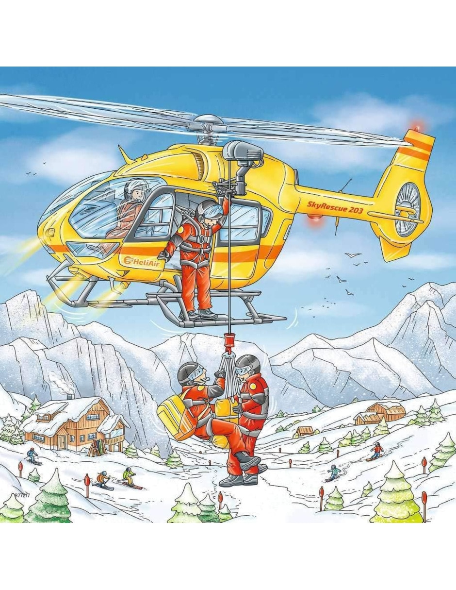 Rompecabezas caricaturas Vamos a esquiar Ravensburger 147 piezas