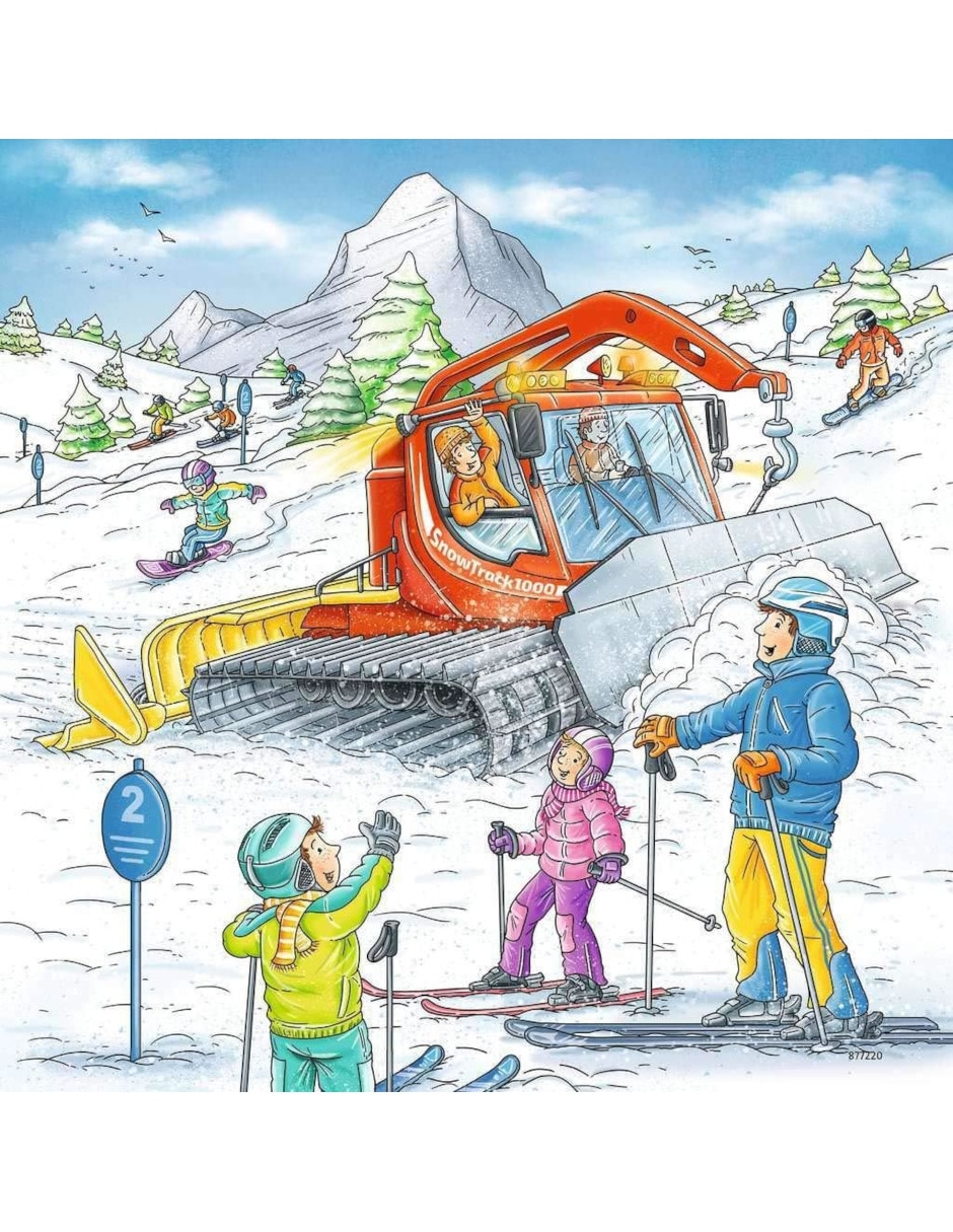 Rompecabezas caricaturas Vamos a esquiar Ravensburger 147 piezas