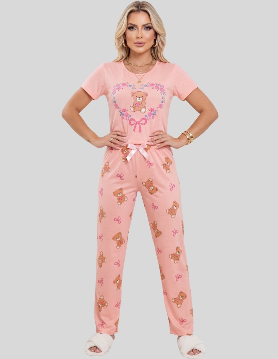 Conjunto pijama 3 piezas diferentes personajes para mujer 8