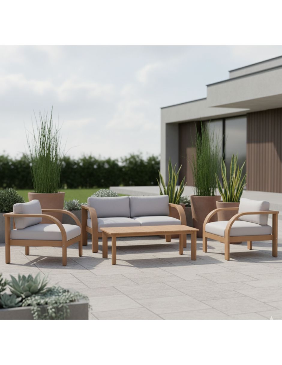 Set sala exterior MIDTOWN CONCEPT Sala de Jardin Brooke 4 Piezas