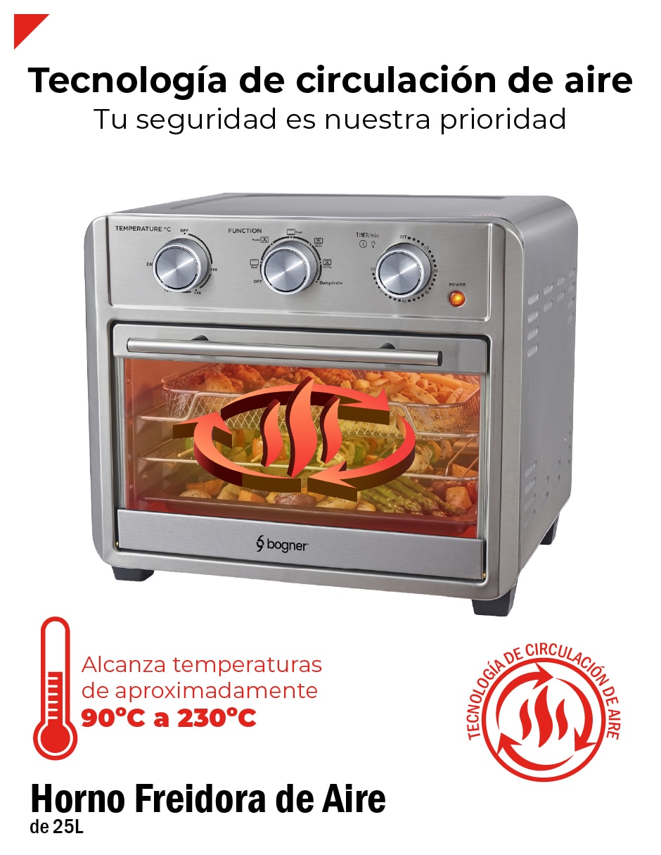 Horno eléctrico freidora Bogner BAF25 25 L