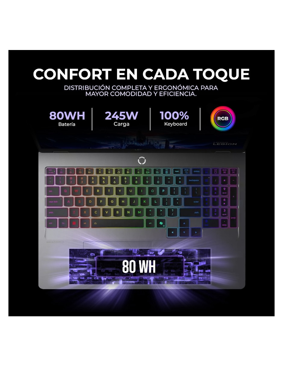 Laptop gamer Legion 5 16IAX10 16 pulgadas WQXGA Intel core ultra 9 NVIDIA GeForce RTX 5060 32 GB RAM 1 TB SSD 4
