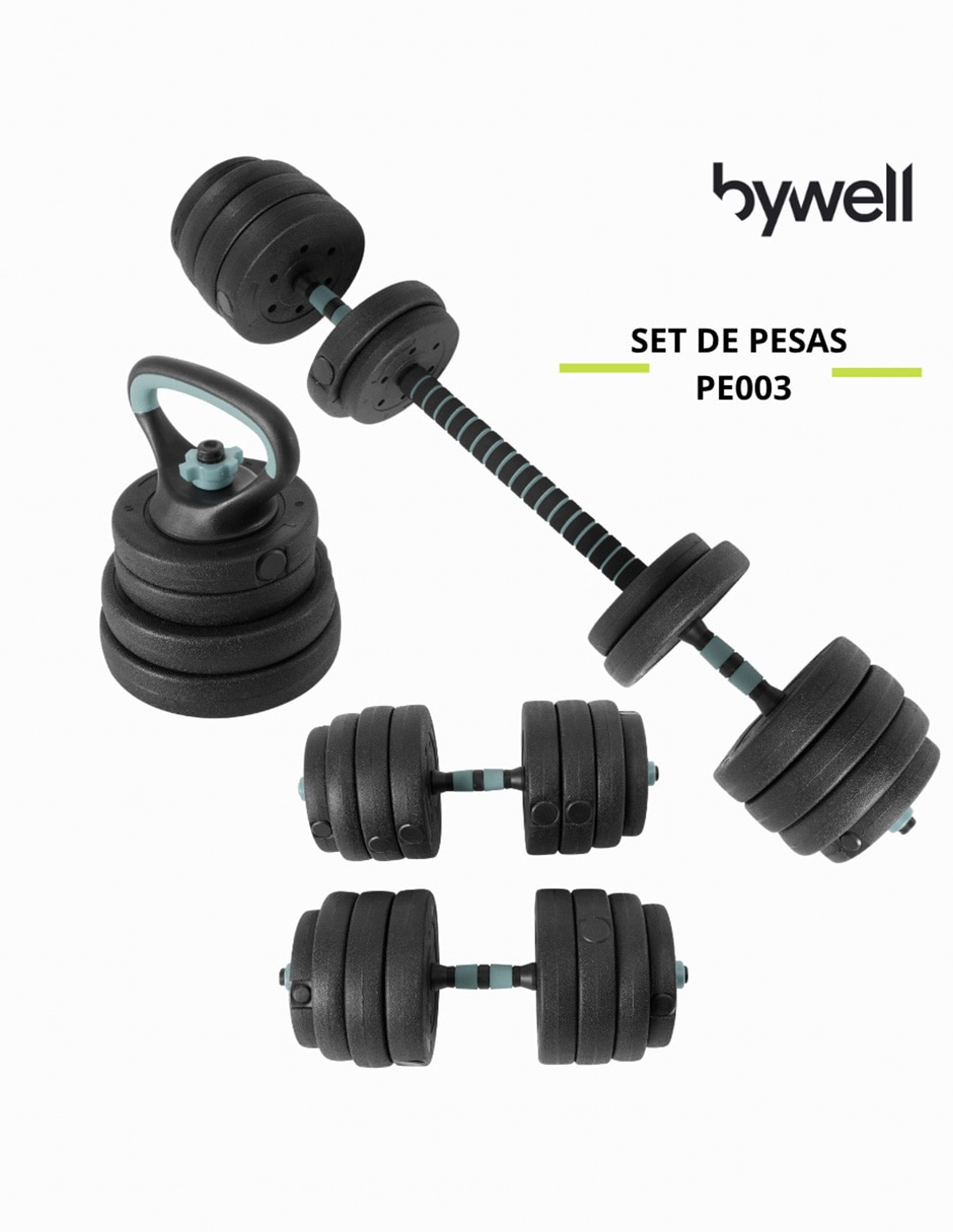 Mancuerna/Set mancuernas/Kit mancuernas De peso variable BYWELL 40 kg 26 piezas