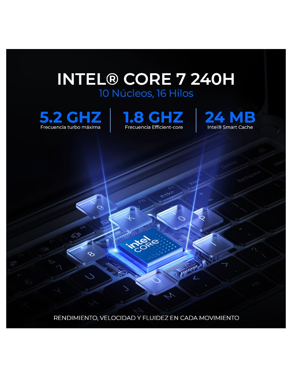 Laptop gamer MSI Cyborg 17 17.3 pulgadas Full HD Intel Core 7 240H NVIDIA GeForce RTX 5060 32 GB RAM 1 TB SSD
