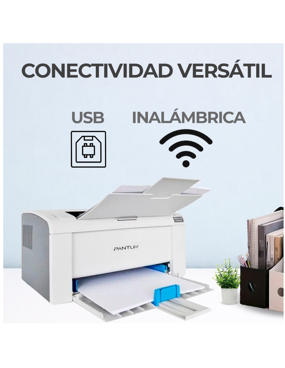 Impresora eléctrica Pantum modelo P2509W de toner alámbrica monocromática