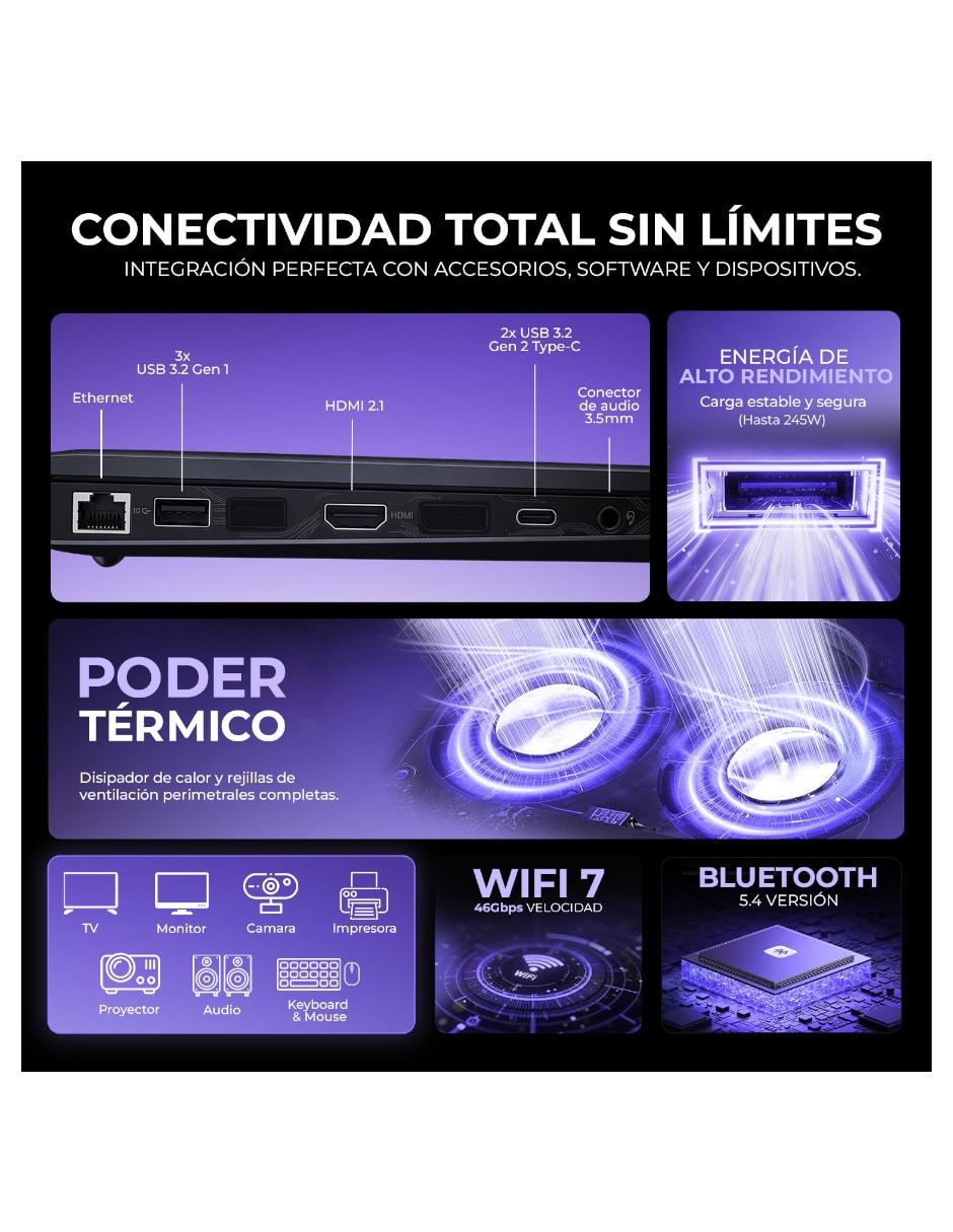 No LENOVO Legion 5 15IRX10 15 pulgadas WQXGA Intel Core i9 NVIDIA GeForce RTX 5070 16 GB RAM No aplica 1 TB SSD No aplica