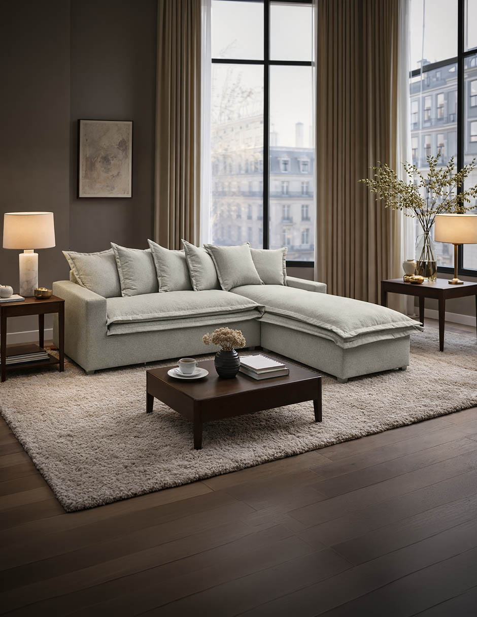 Sala modular tomás sofa otto de poliéster 11