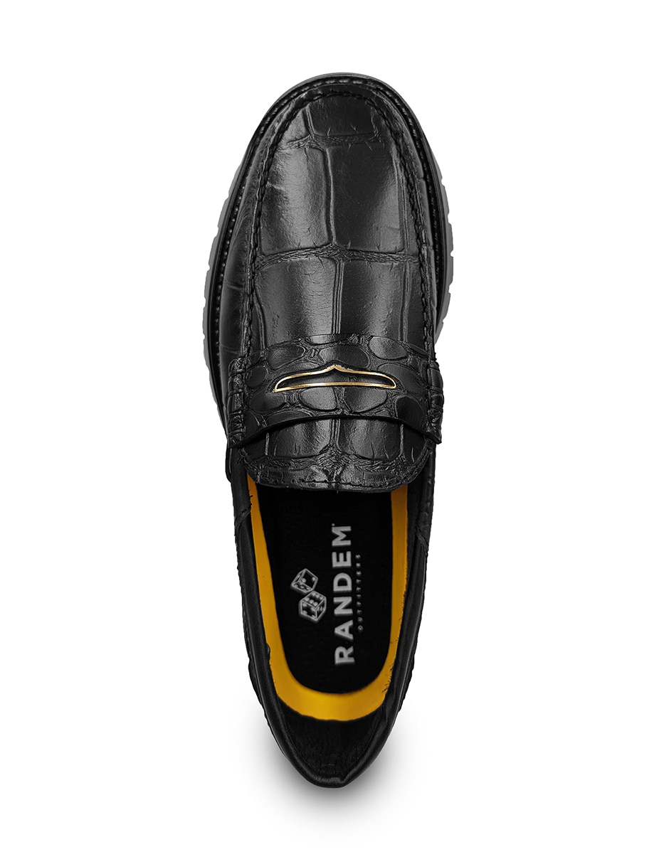 Mocasín RANDEM Chunker Belly Negro para hombre