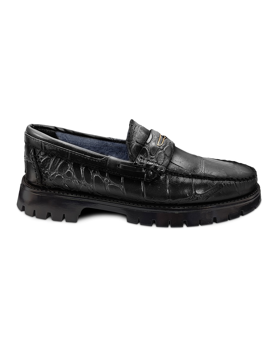 Mocasín RANDEM Chunker Belly Negro para hombre