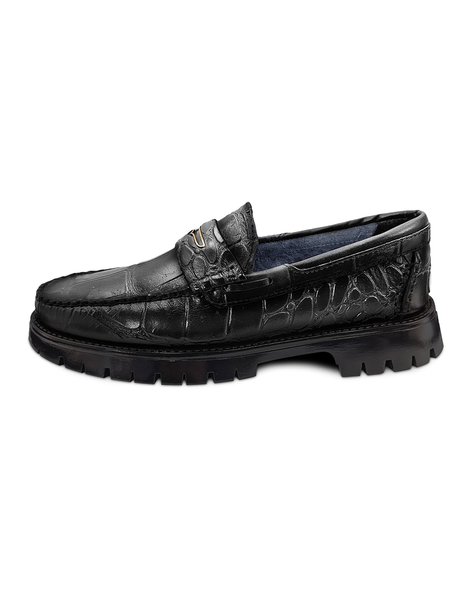 Mocasín RANDEM Chunker Belly Negro para hombre