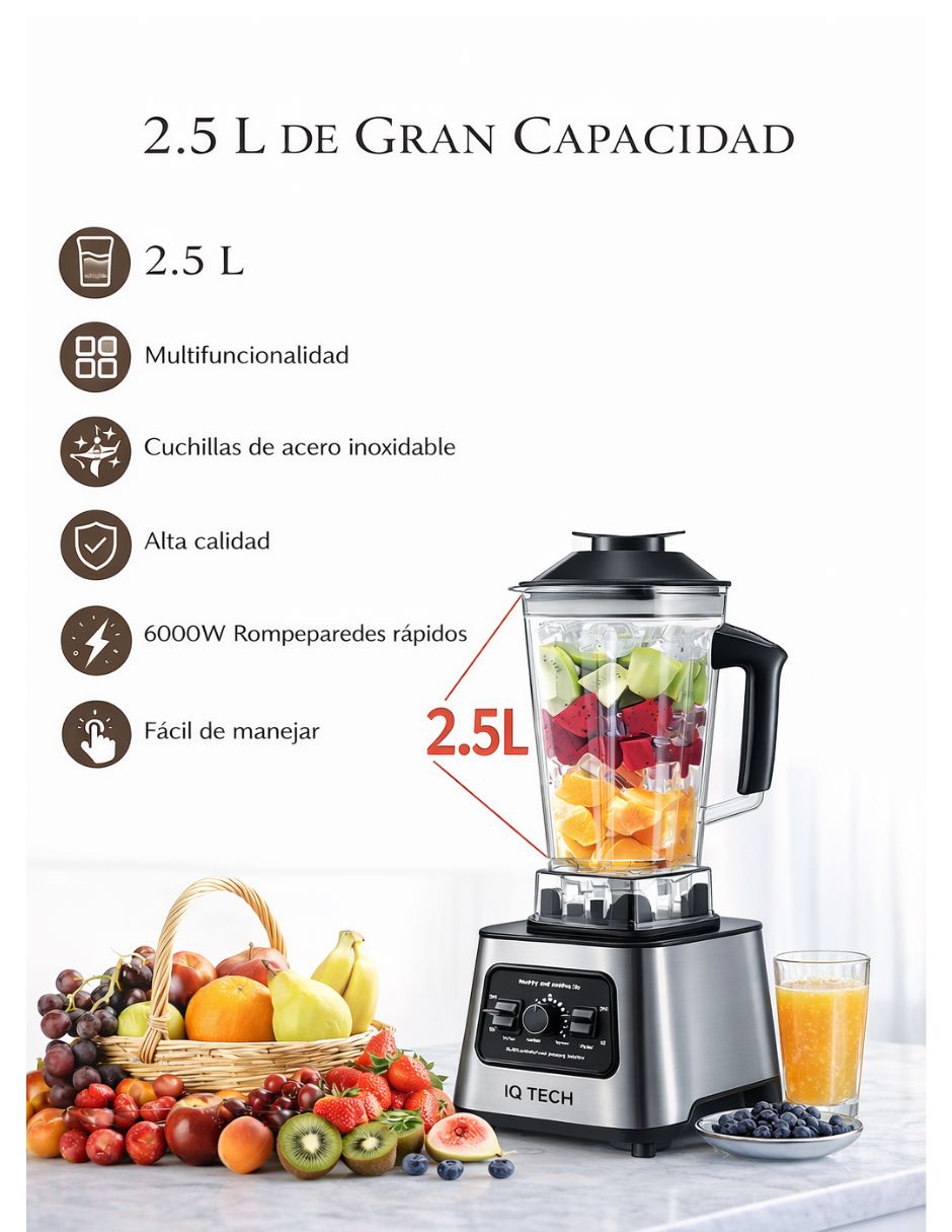 Set licuadora Iq Tech Iq 999 9 velocidades