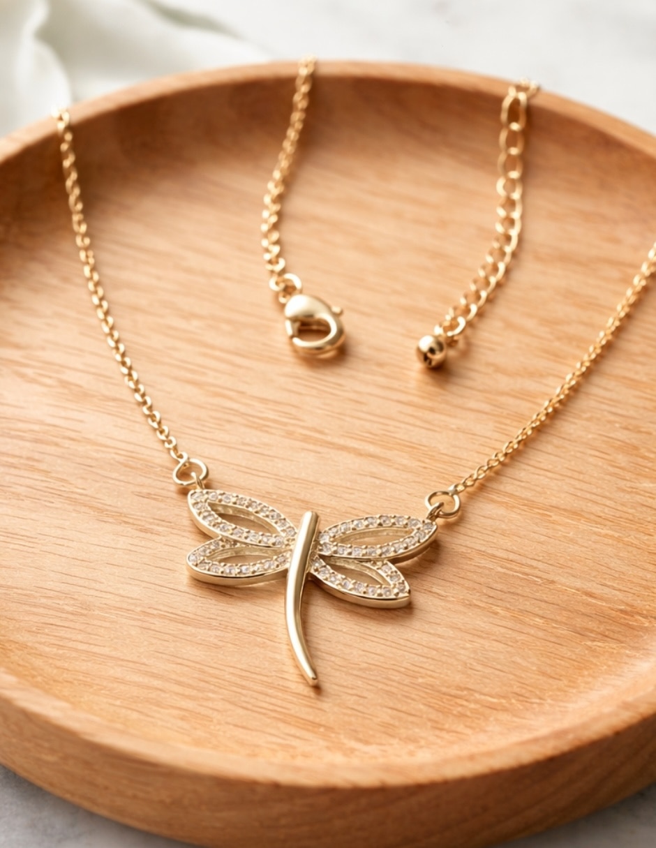 Collar de libélula Lucentia 18 K 5