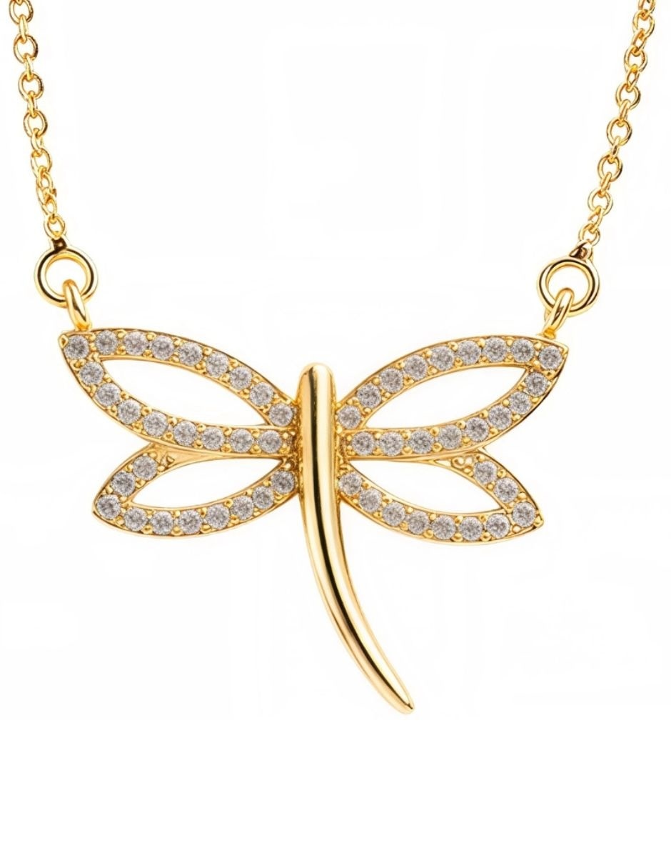 Collar de libélula Lucentia 18 K
