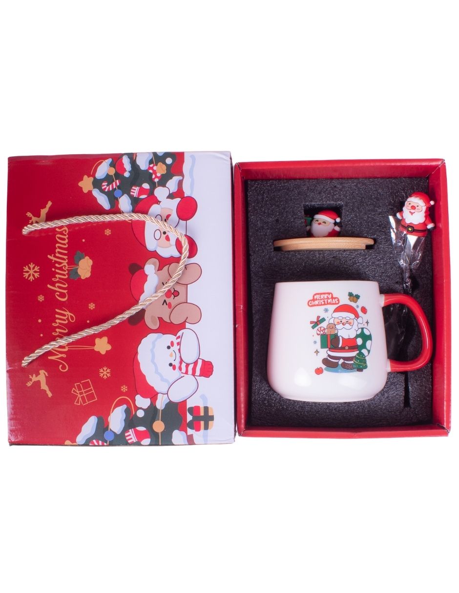 Taza con tapa Muytu Navideña