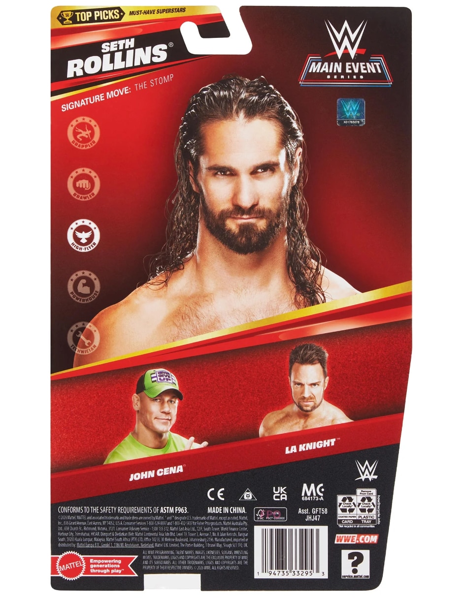 Figura de acción articulada WWE Seth Rollins Collectors Mattel