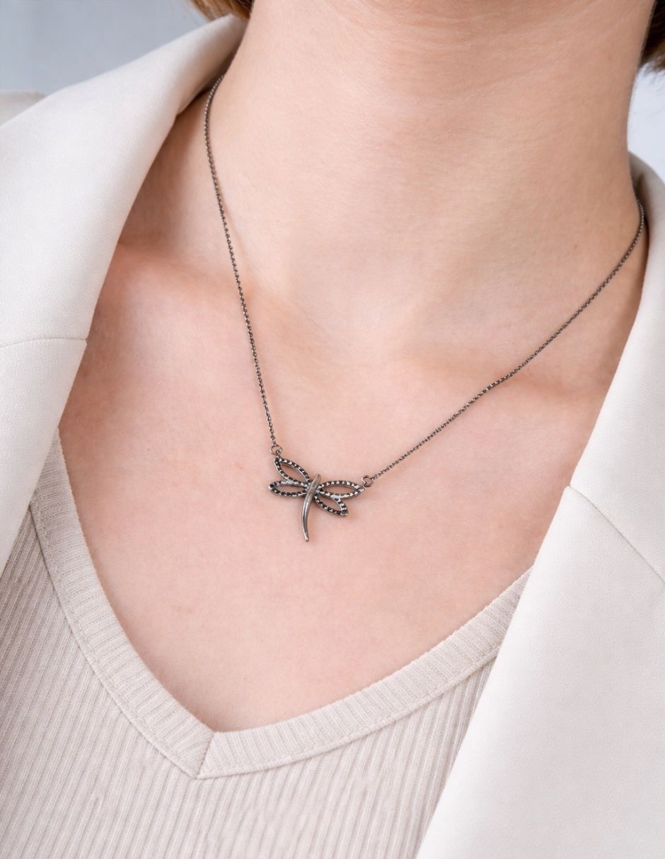Collar de libélula Lucentia Silver 5