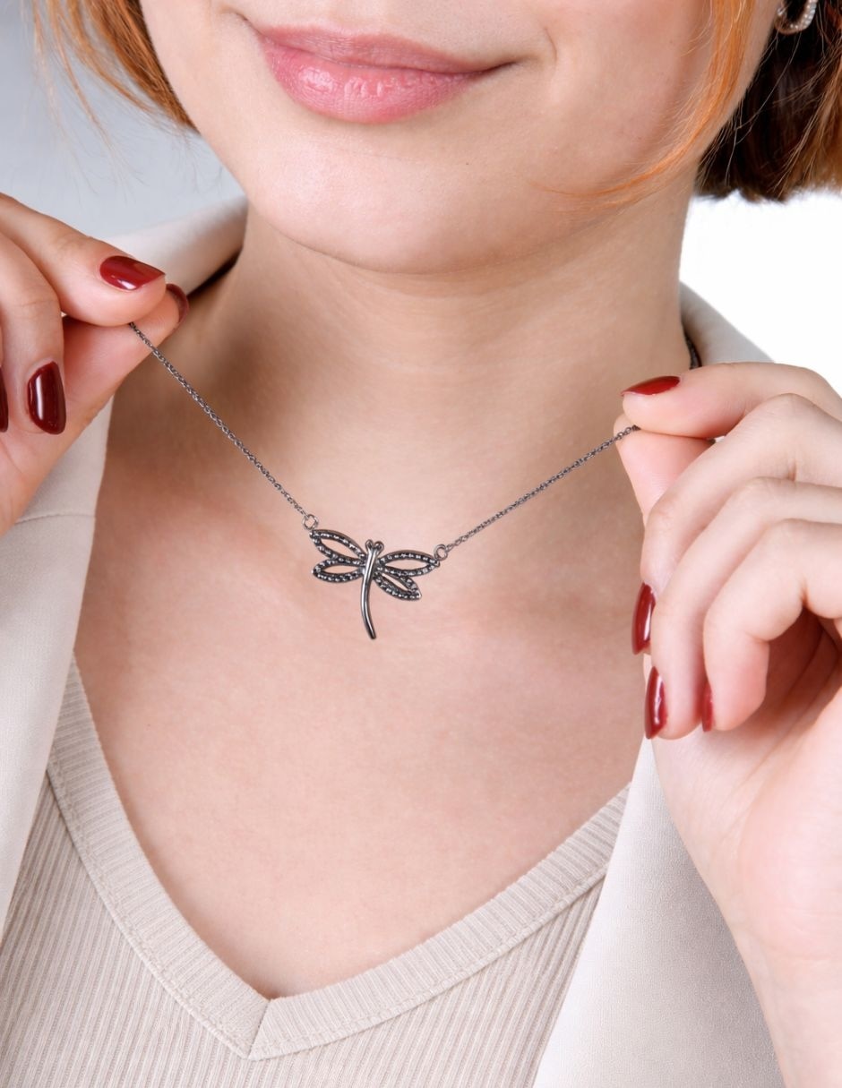 Collar de libélula Lucentia Silver 6