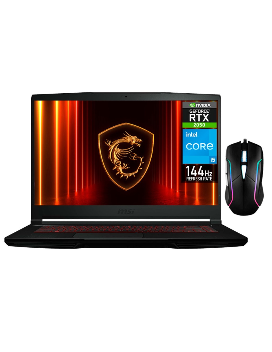MSI Laptop MSI TG63I-2050Ci5161T 15.6 pulgadas Full HD Intel Core i5 Nvidia GeForce RTX 2050 16 GB RAM 1 TB SSD