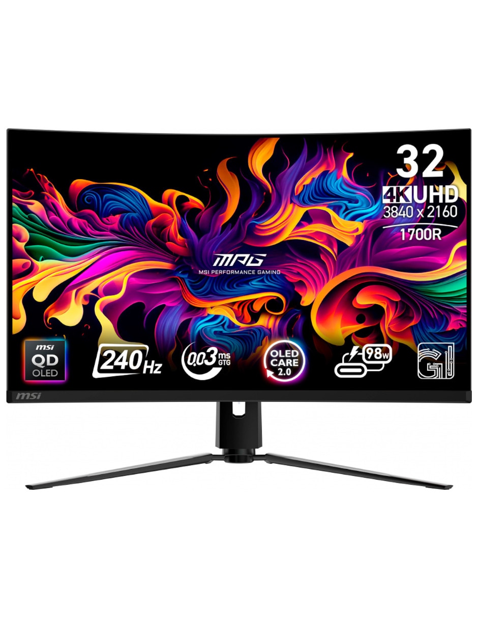 Monitor gamer MSI MPG 321CURX QD-OLED Standard 4K/UHD 32 pulgadas