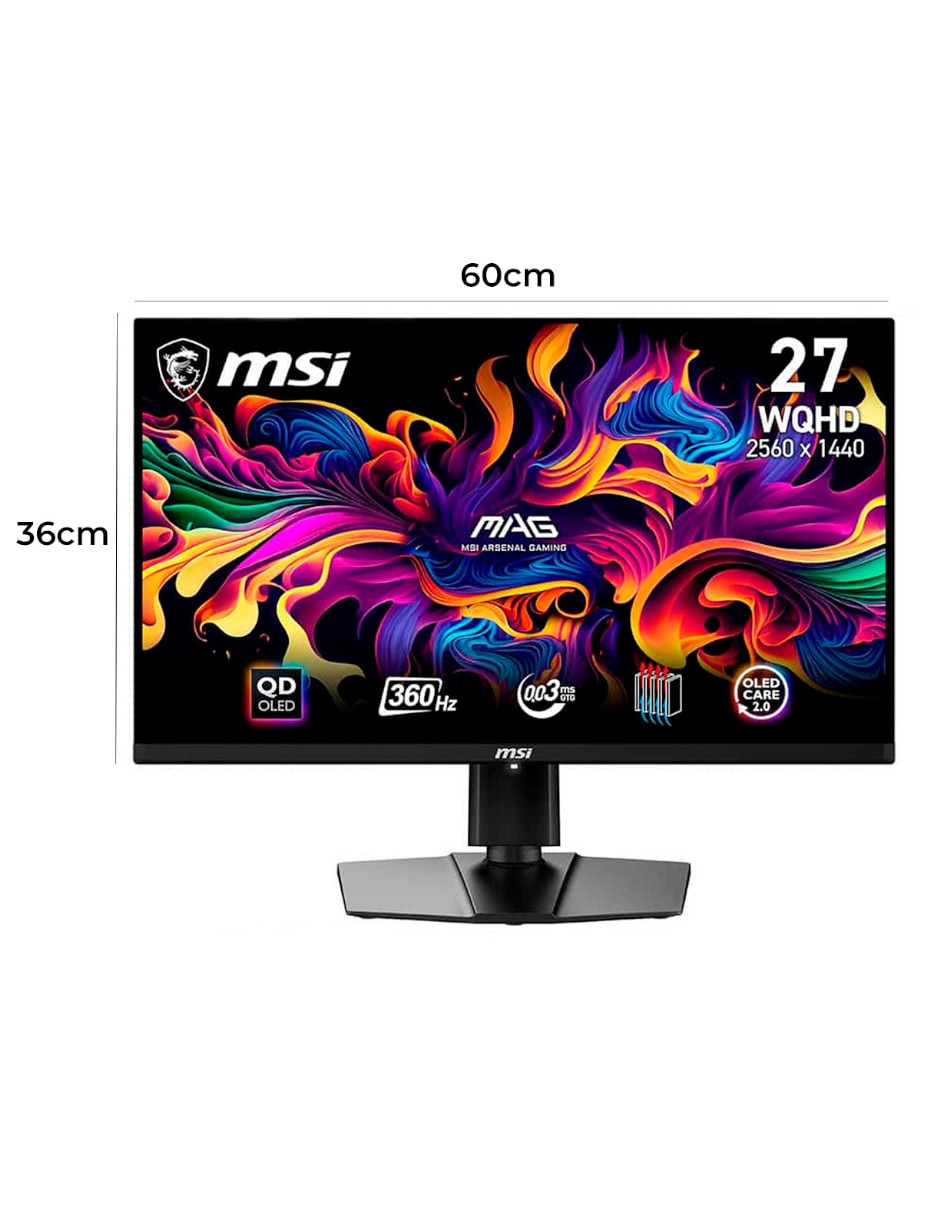 Monitor gamer MSI MAG 271QPX QD-OLED Standard WQHD 27 pulgadas