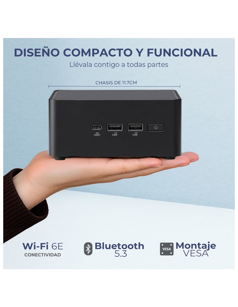 Mini PC CNUC14P-U5161TBMTM Intel Core Ultra 5 Integrada 16 GB RAM 1 TB SSD