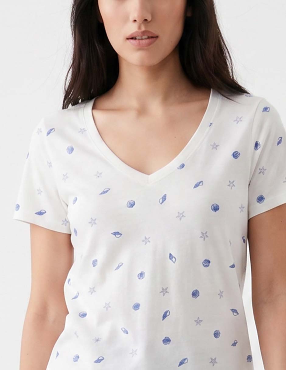 Playera manga corta para mujer