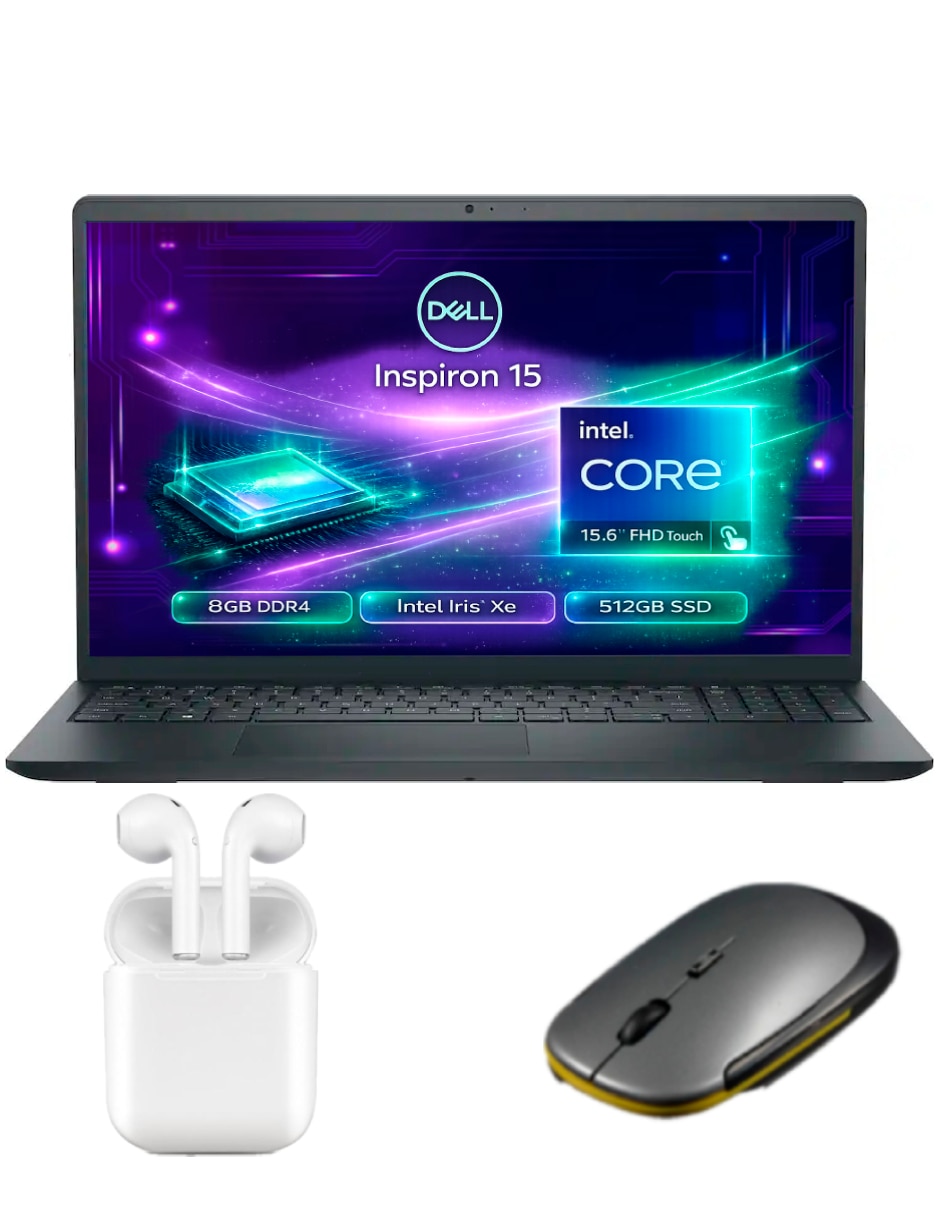 DELL Laptop touch Dell Bundle Laptop DELL Inspiron 15 5623 15.6 pulgadas Full HD Intel Core i5 Intel Iris XE 8 GB RAM 512 GB SSD