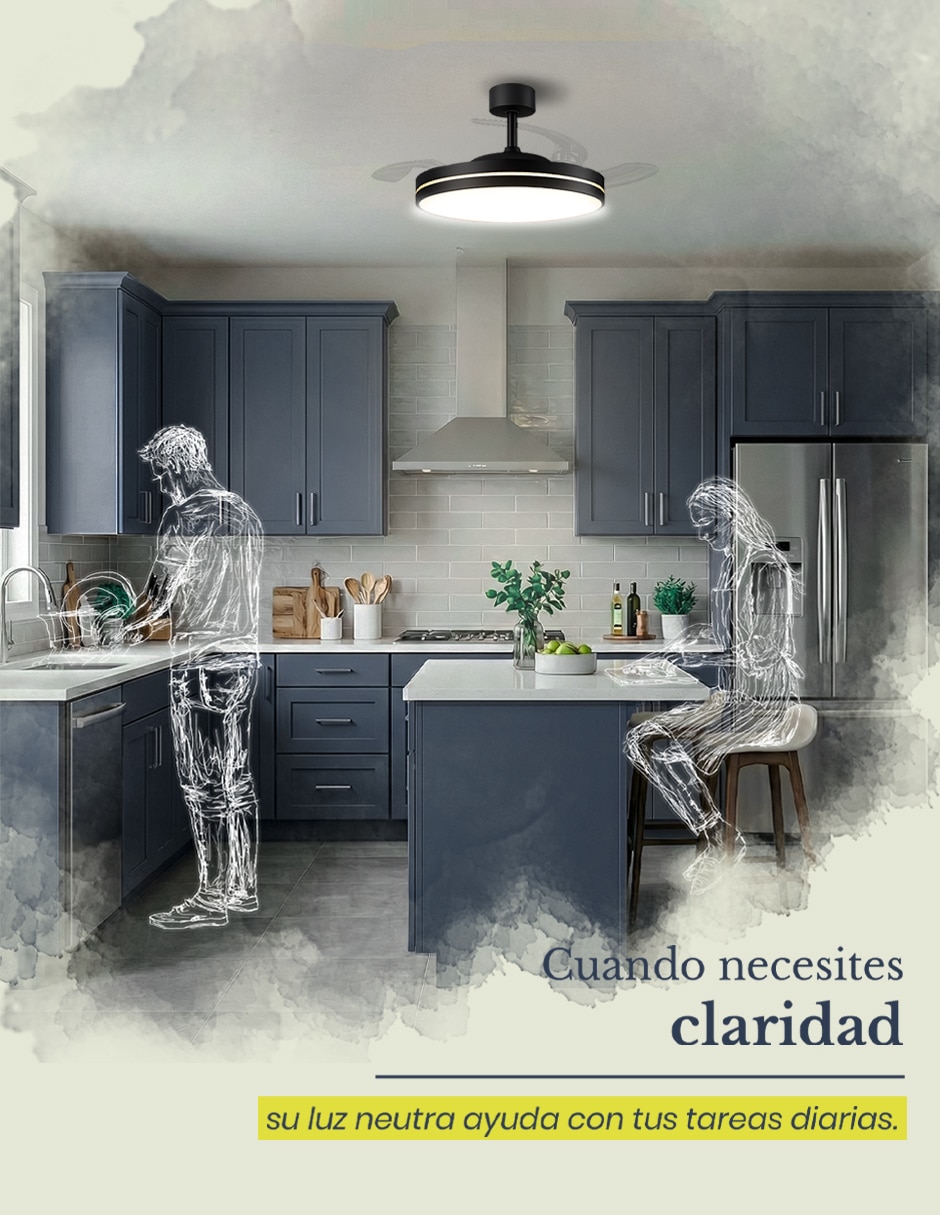 Ventilador de techo mil luces con control remoto 6 velocidades