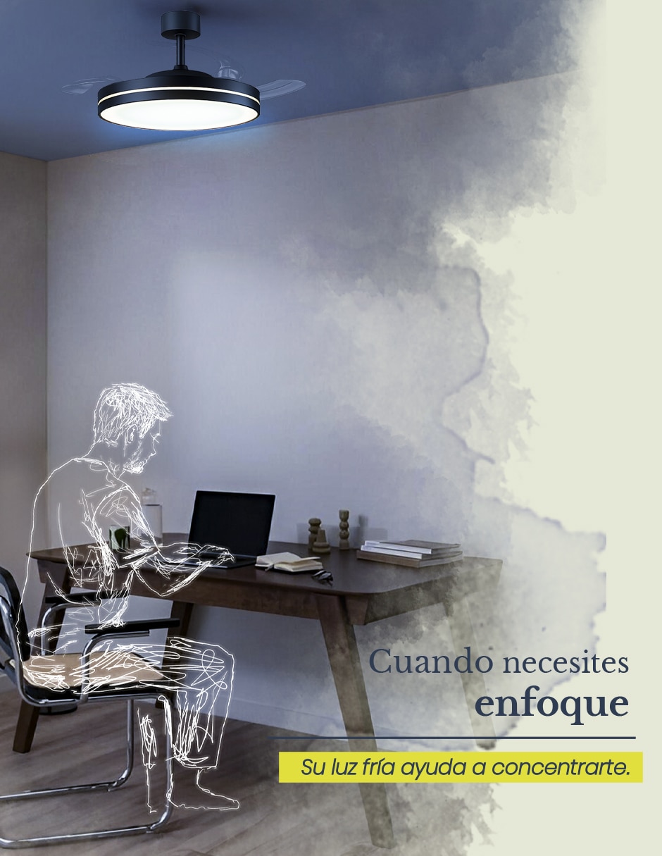 Ventilador de techo mil luces con control remoto 6 velocidades