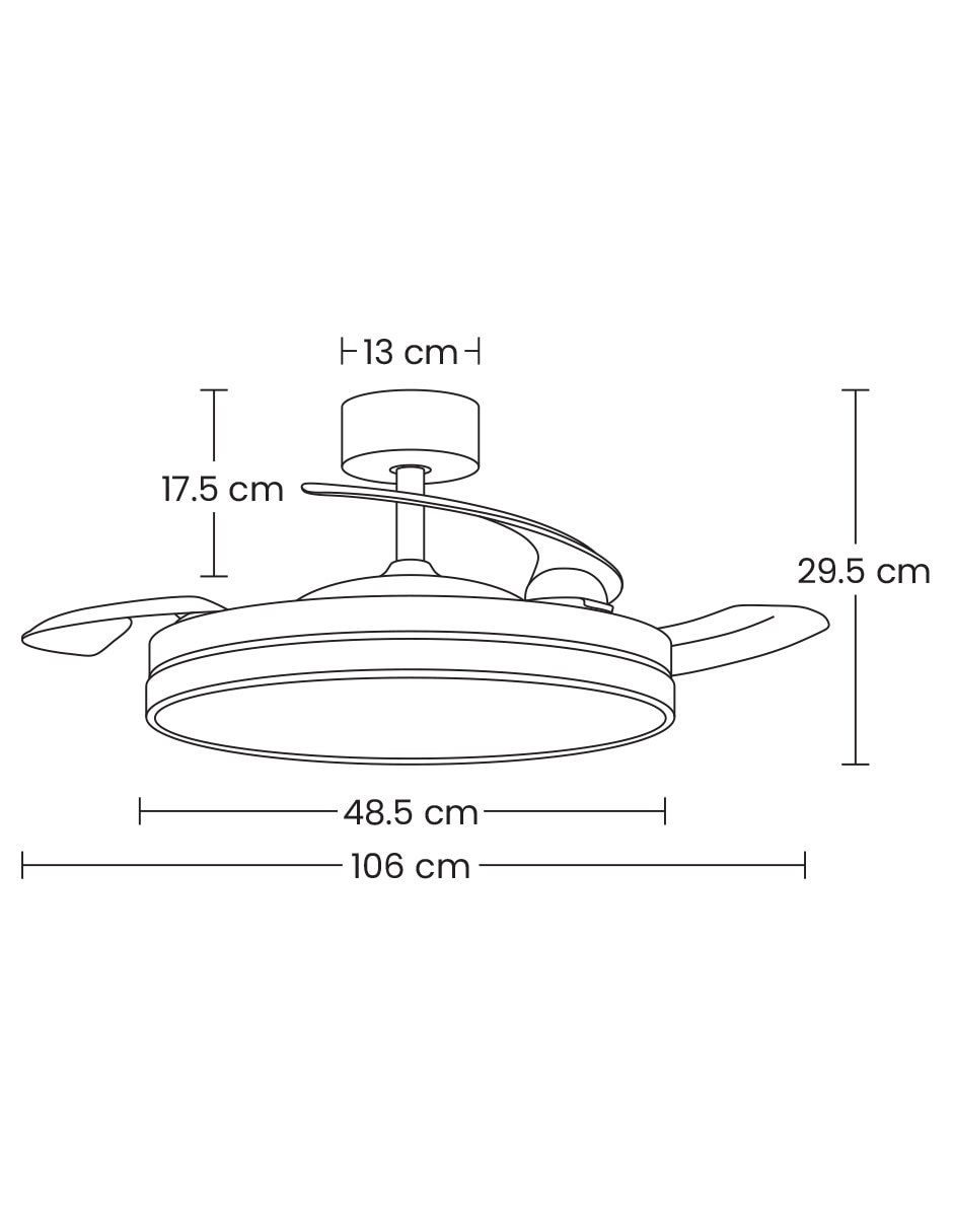 Ventilador de techo con control remoto 6 velocidades 11